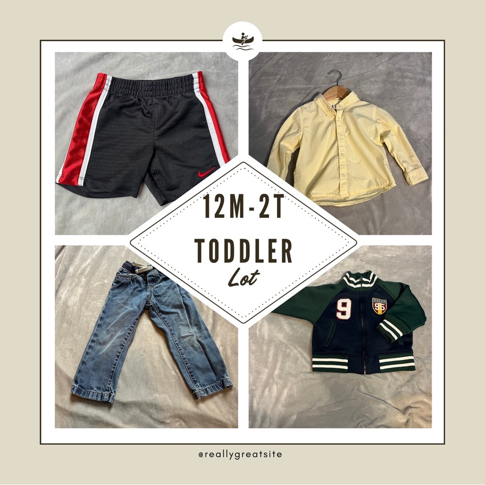12m-2T Carter's Toddler Clothing Lot - Black, Red, Yellow, Blue, Green